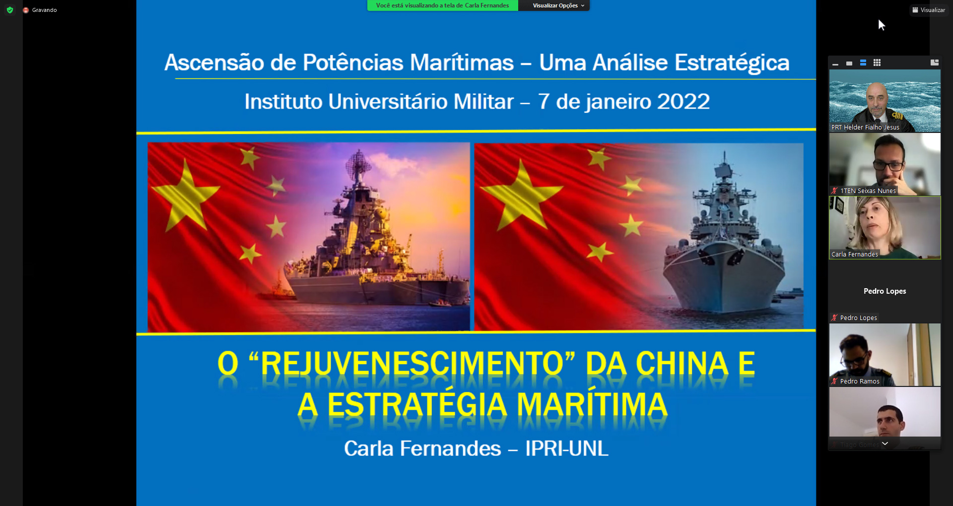 Painel “Ascensão de Potências Marítimas – Uma análise estratégica (China, India e Rússia)”