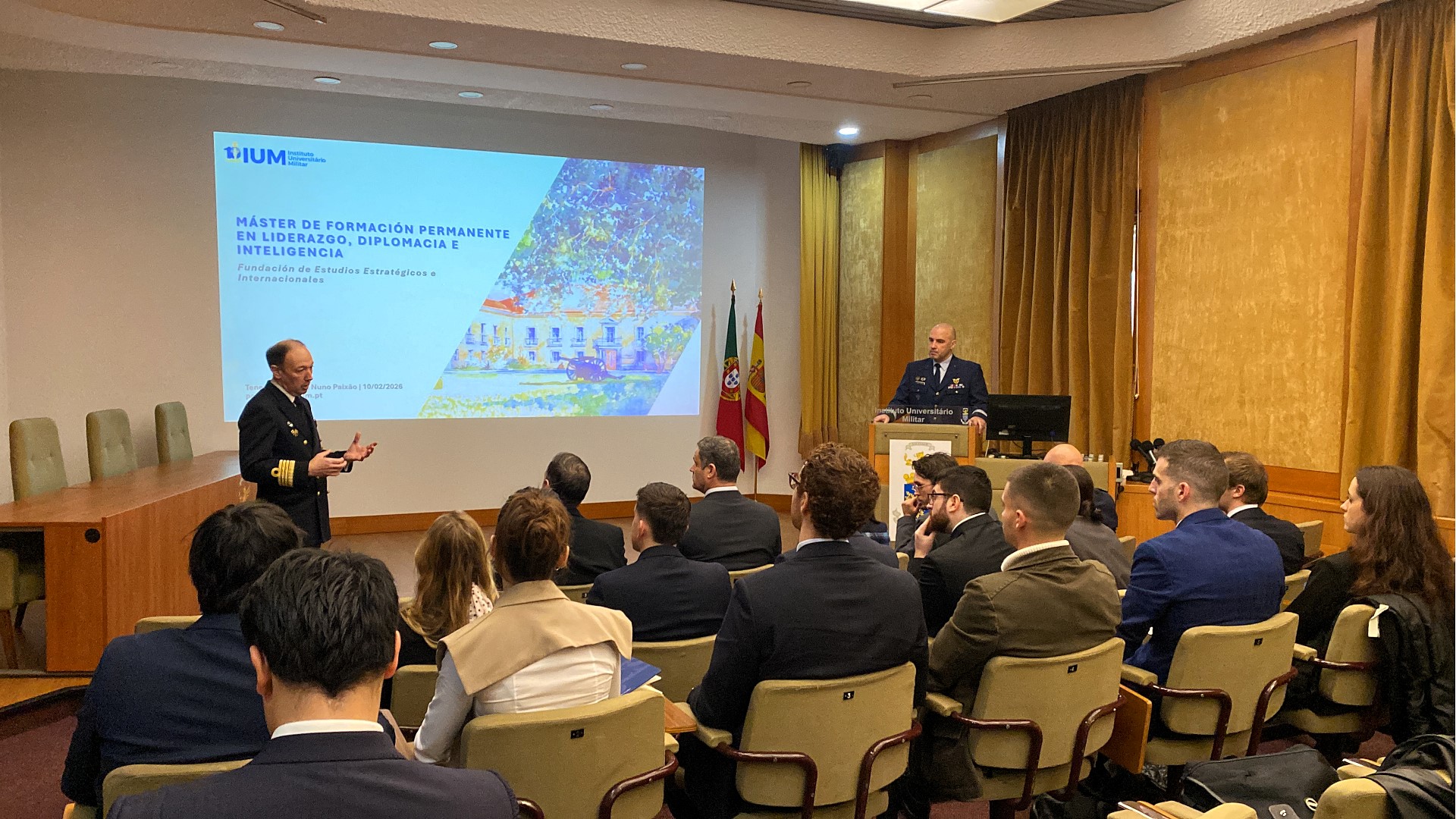 Curso “Máster de Formación Permanente en Liderazgo, Diplomacia e Inteligencia” visitou o IUM